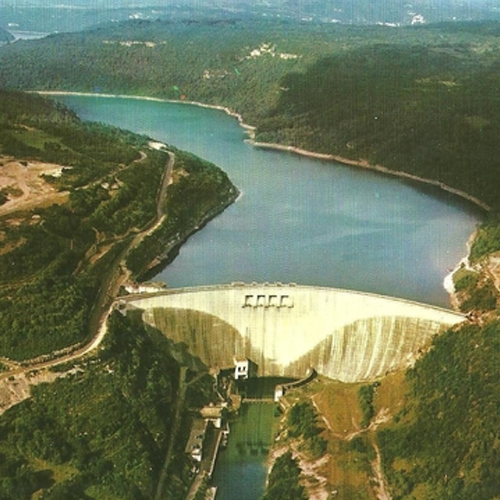 Photo historique des Barrages Roselend et Vouglans