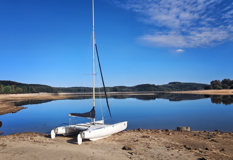 Lac de Vassivière à sec été 2026